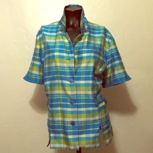 Sage Harbor Double Direction of Strips Shirt